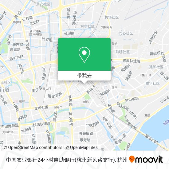 中国农业银行24小时自助银行(杭州新风路支行)地图
