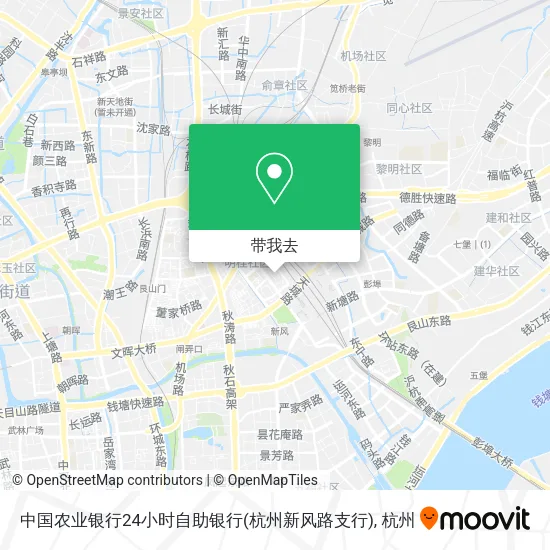 中国农业银行24小时自助银行(杭州新风路支行)地图