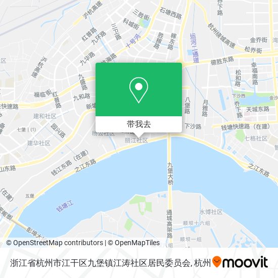 浙江省杭州市江干区九堡镇江涛社区居民委员会地图