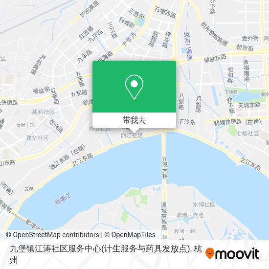 九堡镇江涛社区服务中心(计生服务与药具发放点)地图