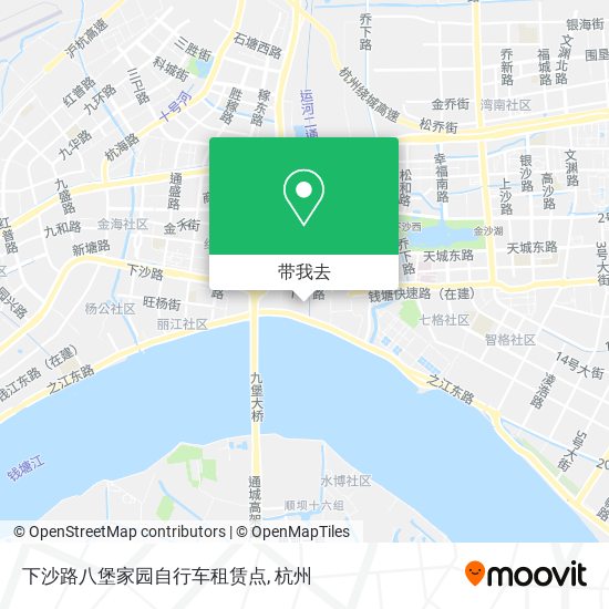 下沙路八堡家园自行车租赁点地图