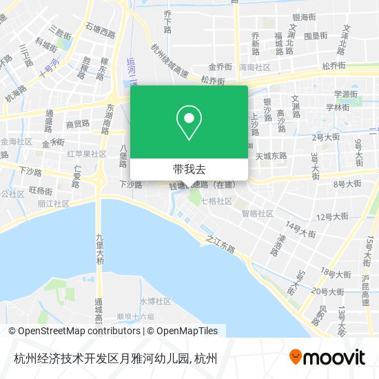 杭州经济技术开发区月雅河幼儿园地图