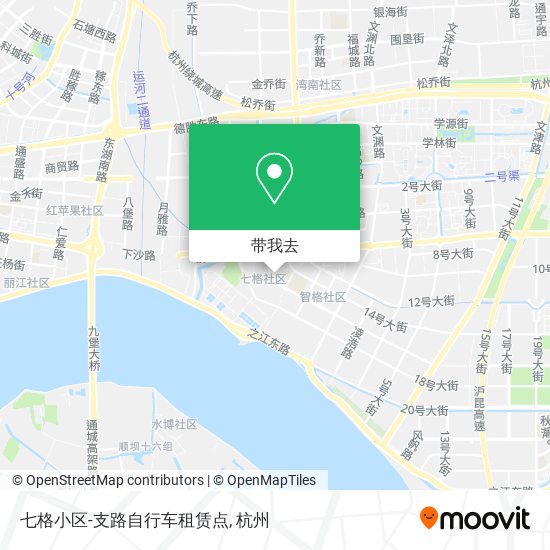 七格小区-支路自行车租赁点地图