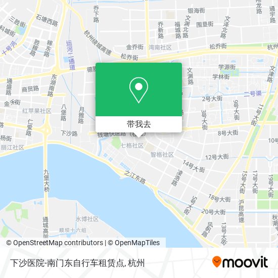 下沙医院-南门东自行车租赁点地图
