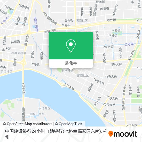 中国建设银行24小时自助银行(七格幸福家园东南)地图