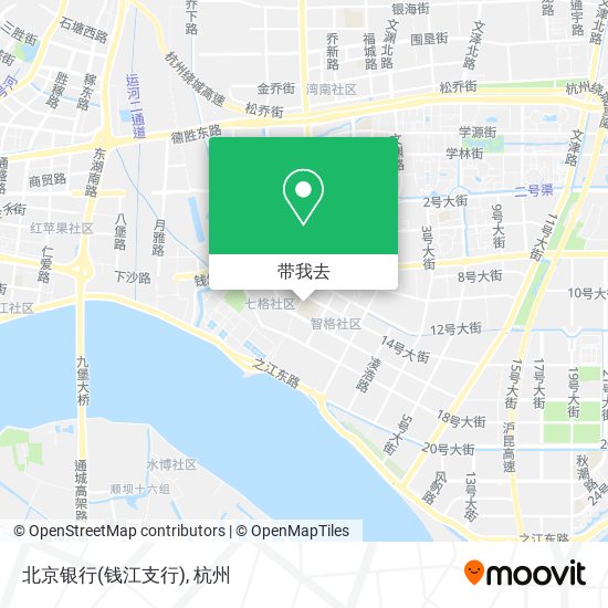 北京银行(钱江支行)地图
