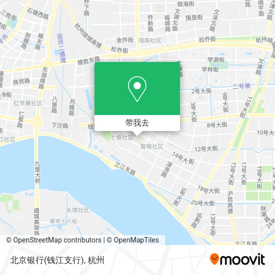 北京银行(钱江支行)地图