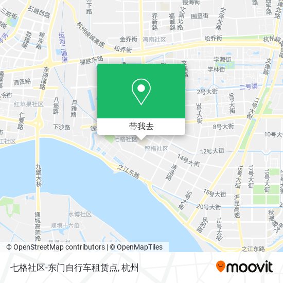 七格社区-东门自行车租赁点地图