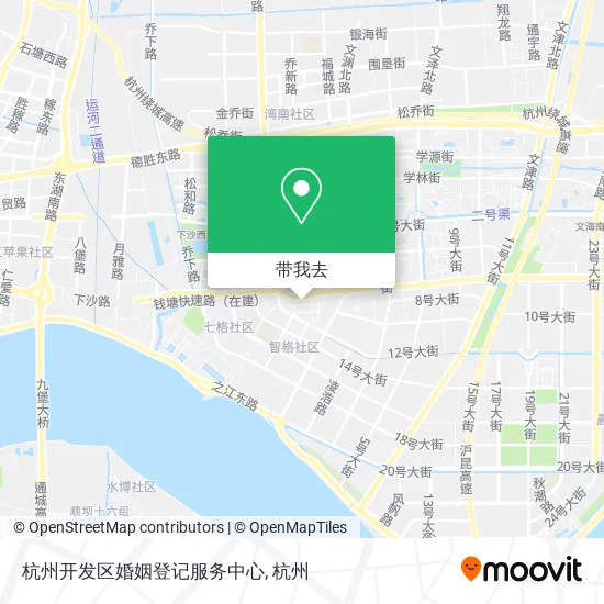 杭州开发区婚姻登记服务中心地图