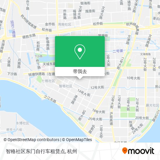 智格社区东门自行车租赁点地图