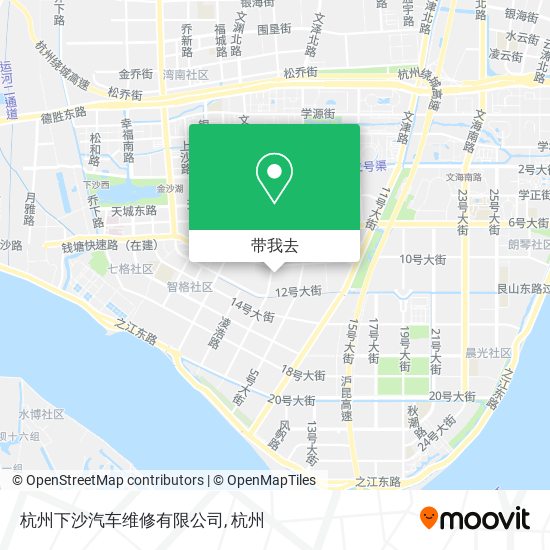 杭州下沙汽车维修有限公司地图