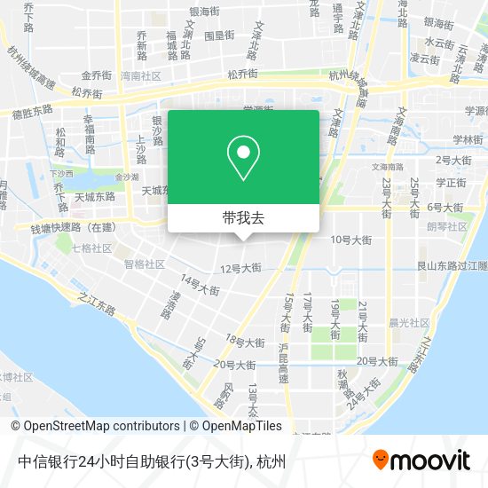 中信银行24小时自助银行(3号大街)地图