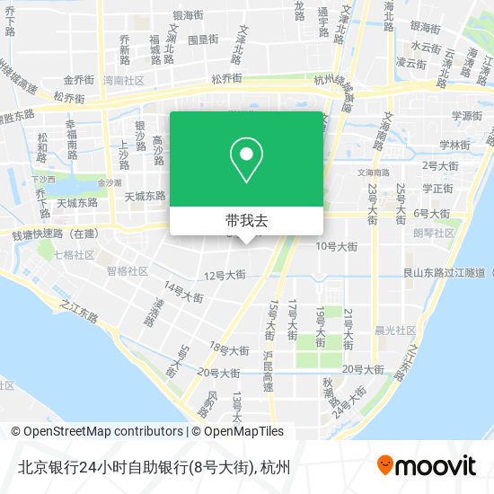 北京银行24小时自助银行(8号大街)地图
