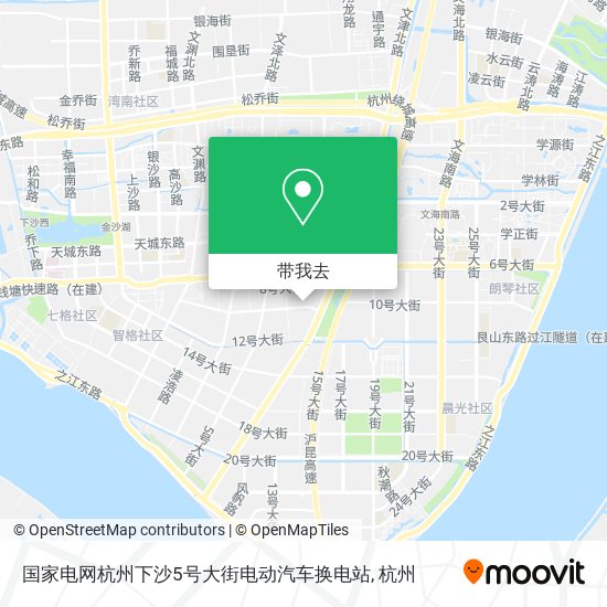 国家电网杭州下沙5号大街电动汽车换电站地图
