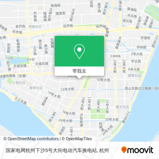 国家电网杭州下沙5号大街电动汽车换电站地图