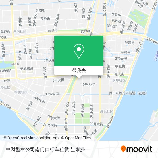 中财型材公司南门自行车租赁点地图