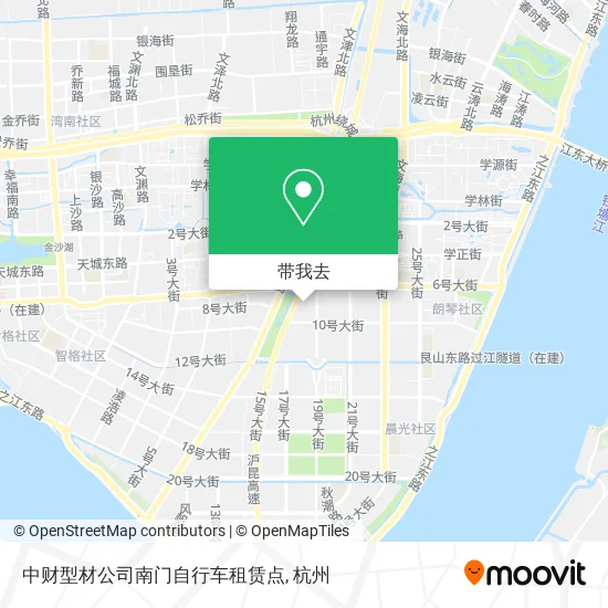 中财型材公司南门自行车租赁点地图