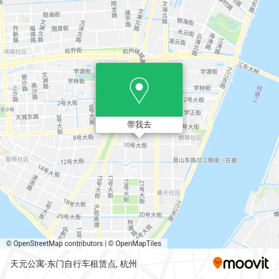 天元公寓-东门自行车租赁点地图