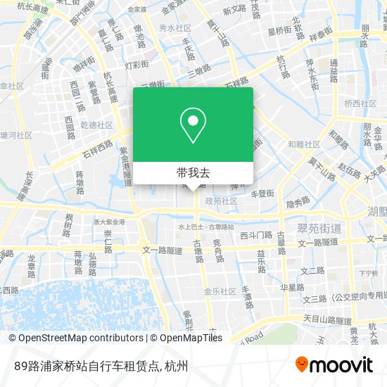 89路浦家桥站自行车租赁点地图