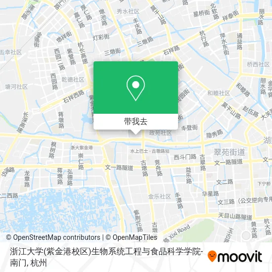 浙江大学(紫金港校区)生物系统工程与食品科学学院-南门地图