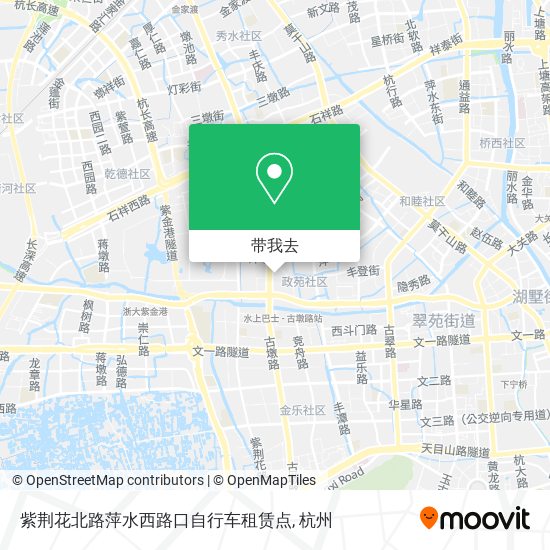 紫荆花北路萍水西路口自行车租赁点地图