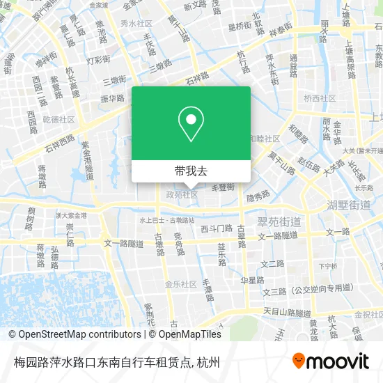 梅园路萍水路口东南自行车租赁点地图