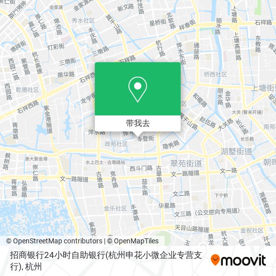 招商银行24小时自助银行(杭州申花小微企业专营支行)地图