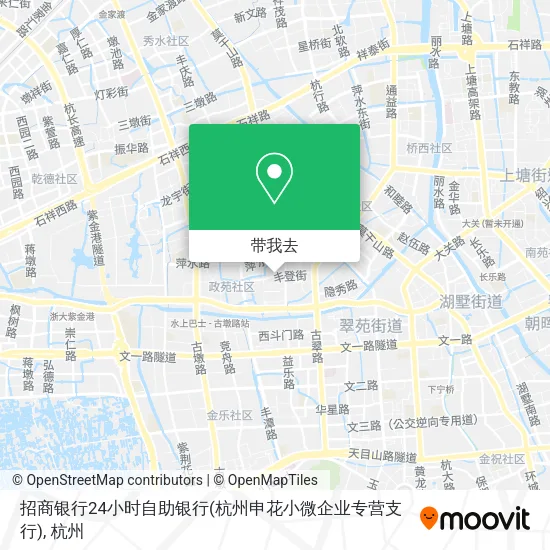 招商银行24小时自助银行(杭州申花小微企业专营支行)地图