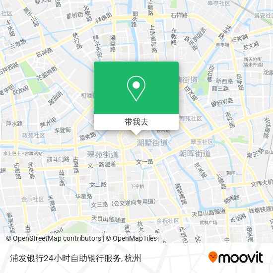 浦发银行24小时自助银行服务地图
