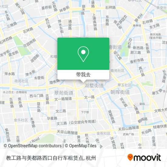 教工路与美都路西口自行车租赁点地图