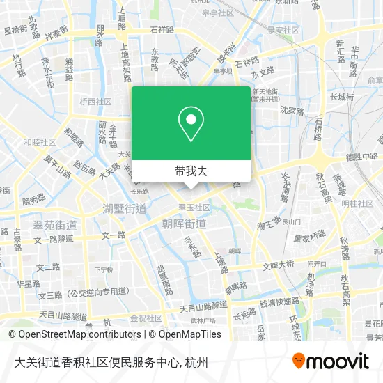 大关街道香积社区便民服务中心地图