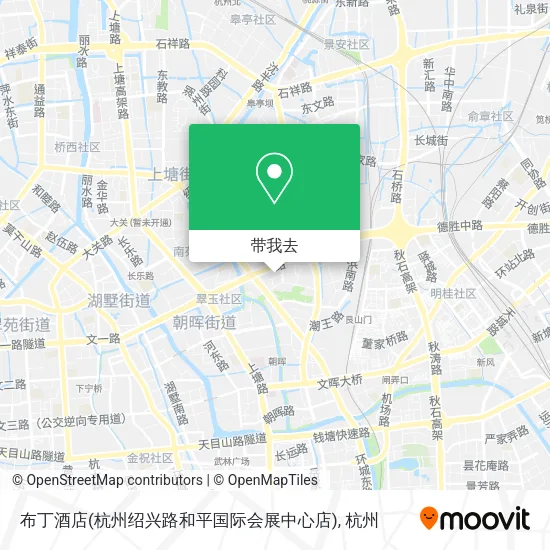 布丁酒店(杭州绍兴路和平国际会展中心店)地图