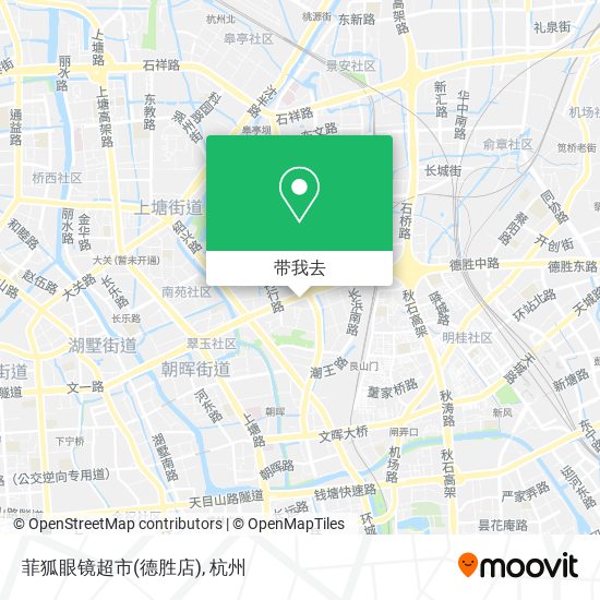 菲狐眼镜超市(德胜店)地图