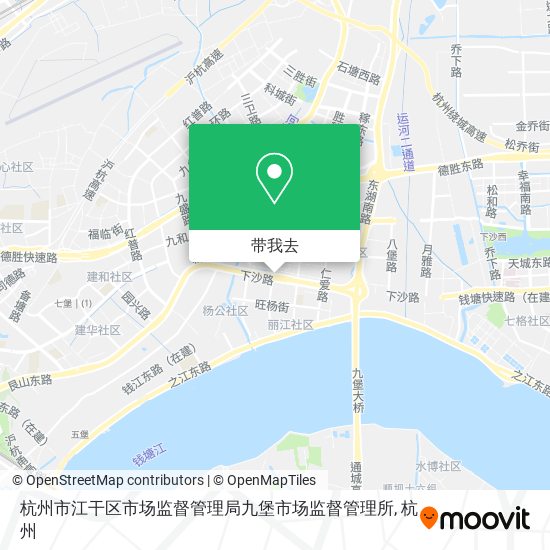杭州市江干区市场监督管理局九堡市场监督管理所地图
