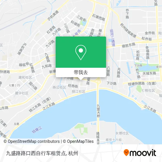 九盛路路口西自行车租赁点地图