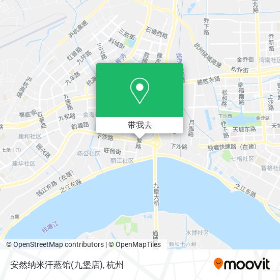 安然纳米汗蒸馆(九堡店)地图