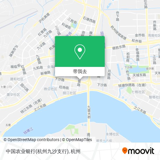 中国农业银行(杭州九沙支行)地图