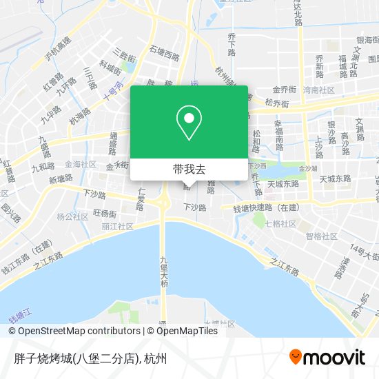 胖子烧烤城(八堡二分店)地图