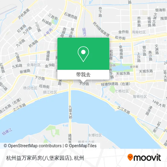 杭州益万家药房(八堡家园店)地图