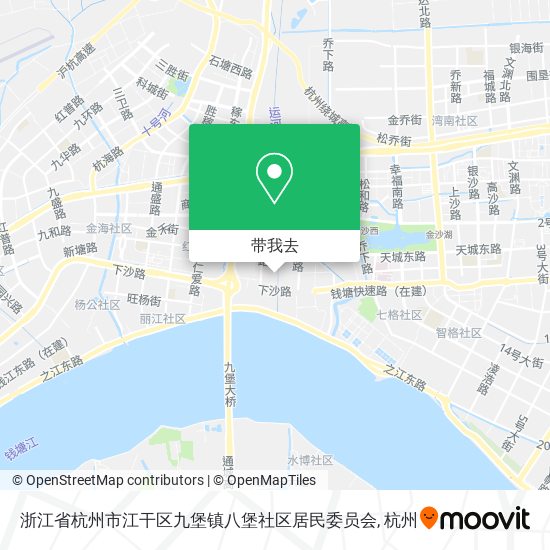 浙江省杭州市江干区九堡镇八堡社区居民委员会地图