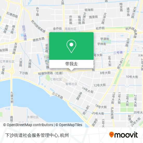 下沙街道社会服务管理中心地图