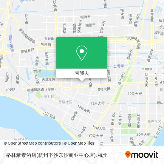 格林豪泰酒店(杭州下沙东沙商业中心店)地图