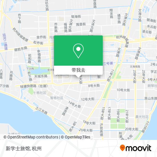 新学士旅馆地图