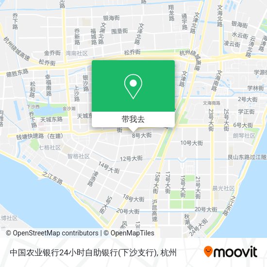 中国农业银行24小时自助银行(下沙支行)地图