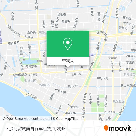 下沙商贸城南自行车租赁点地图