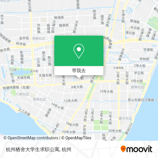 杭州栖舍大学生求职公寓地图