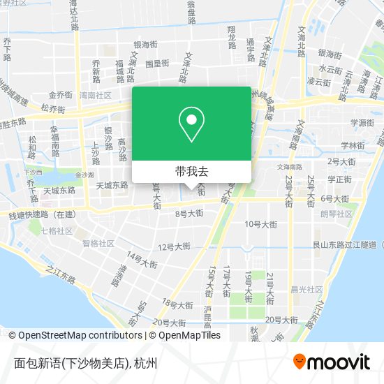 面包新语(下沙物美店)地图