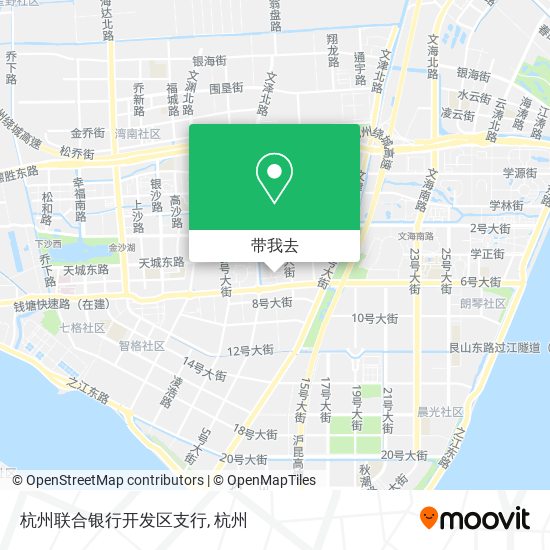 杭州联合银行开发区支行地图