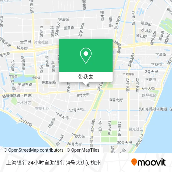 上海银行24小时自助银行(4号大街)地图