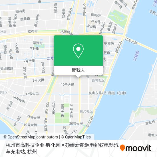 杭州市高科技企业-孵化园区硕维新能源电蚂蚁电动汽车充电站地图